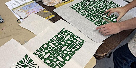 Imagem principal de Textile Block Printing Workshop, Print a Linen Tea Towel