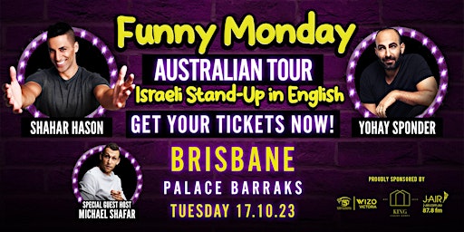 Funny Monday - Shahar Hason & Yohay Sponder - Brisbane Show 17.10.23 primary image