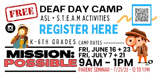 Deaf Day  Camp - Mission: Possible primary image