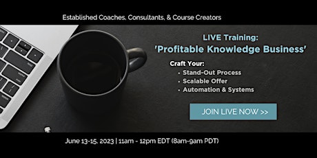 3-Day Profitable Knowledge Business Training