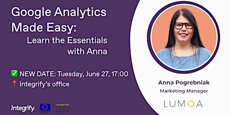 ✅ NEW DATE ✅  Google Analytics Made Easy: Learn the Essentials with Anna