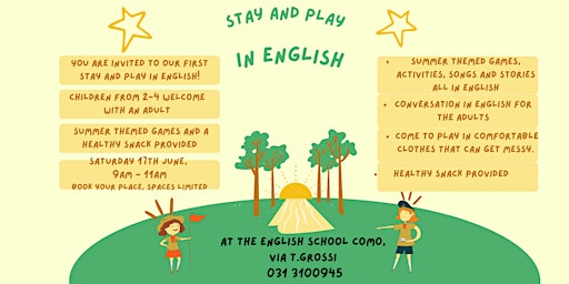 Immagine principale di Stay and Play in English for Parents and Children Ages  2 to 4 