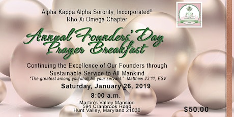 AKA RXO - 2019 Founders' Day Prayer Breakfast primary image