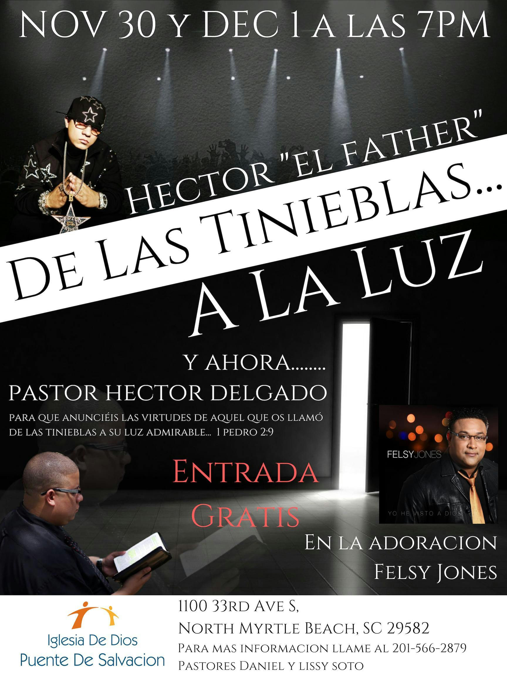 De las Tinieblas a la Luz | Hector Delgado - 30 NOV 2018 De las Tinieblas a la Luz | Hector Delgado - 30 NOV 2018