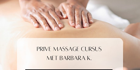 Imagen principal de Privé Opleiding The Wellness Room massage (steeds 2 delen). 605€ per deel.