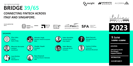 Bridge 39/65 | The Fintech Industry Platform across Italy and Singapore primary image