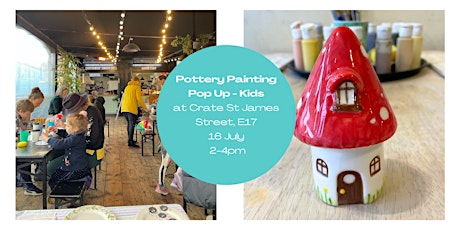 Kid's Pottery Painting Pop Up at Crate