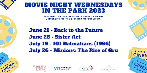 Primaire afbeelding van 101 Dalmatians (1996): Movie Night in the Park at the UDC Amphitheater