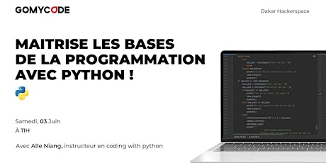 Formation gratuite:Maitrise la programmation avec Python !-GOMYCODE SENEGAL