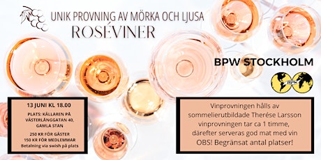 Rosévinsprovning i Gamla Stan  primärbild