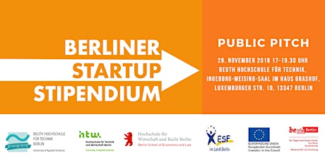 Hauptbild für Berliner Startup Stipendium Public Pitch
