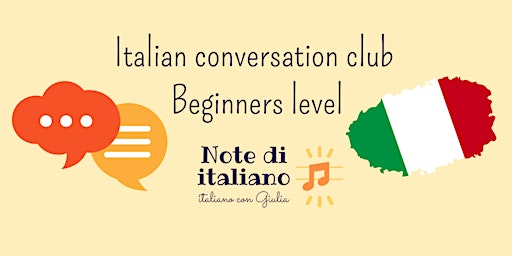 Italian conversation club - Beginners primary image