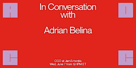 Primaire afbeelding van In Conversation with... Adrian Belina