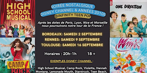 Soirée Disney Channel & Années 2010s (Bordeaux)