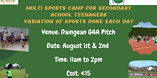 Offaly SP multi sport summer camp for teens - August primary image