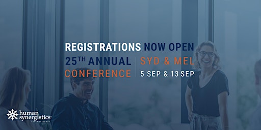 Imagen principal de Human Synergistics 25th Annual Conference 2023 - Sydney
