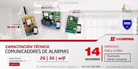 Imagen principal de CAPACITACIÓN TÉCNICA COMUNICADORES ALARMA 3G/WIFI DXCONTROL y SMARTPANICS