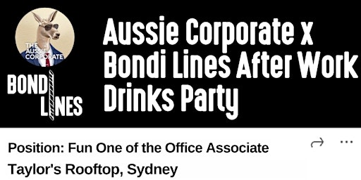 Aussie Corporate x Bondi Lines After Work Drinks Party