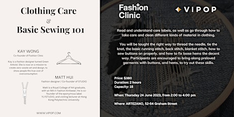 Clothing Care & Basic Sewing 101