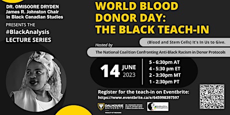 World Blood Donor Day: The Black Teach-In