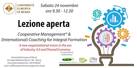 LEZIONE APERTA Cooperative Management & Coaching for Integral Formation 