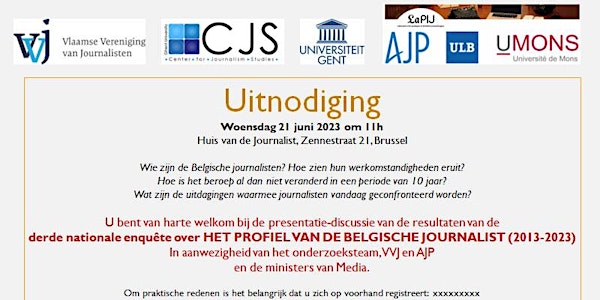 Het profiel van de Belgische journalist (2013-2023)