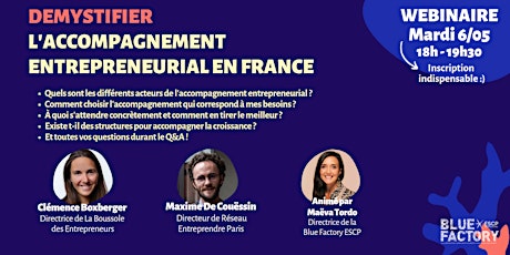 Webinaire "Demystifier l'accompagnement entrepreneurial en France"