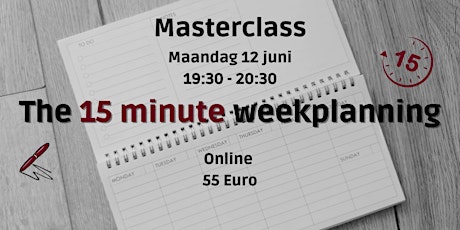 Masterclass The 15 minute Weekplanning