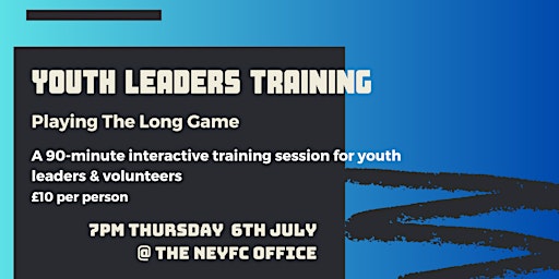NEYFC Youth Leader Training Night primary image