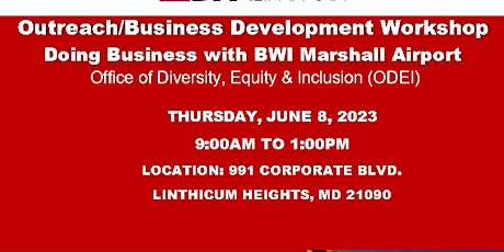 Business Development Workshop -Doing Business with BWI Marshall/Martin