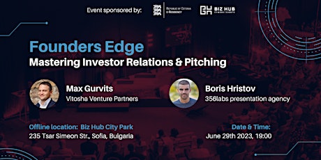 Founders Edge: Mastering Investor Relations & Pitching primary image