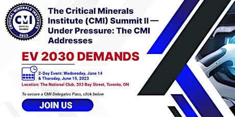 The CMI Presents, Under Pressure: The CMI Addresses EV 2030 Demands