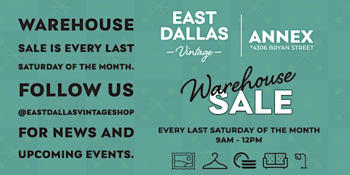 Imagen principal de East Dallas Vintage Warehouse Sale