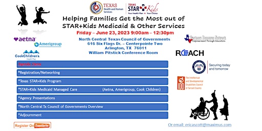 Helping Families Get the Most out of STAR+Kids Medicaid & Other Services primary image