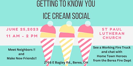 Getting To Know You Ice Cream Socil