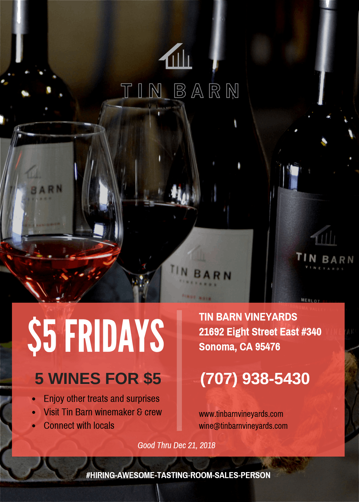5 Fridays At Tin Barn Vineyards Sonoma