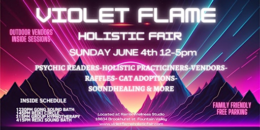 Violet Flame Holistic Fair JUNE 4th 2023 primary image