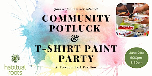 Hauptbild für Summer Solstice: Community Potluck & T-shirt Paint Party
