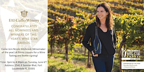 Wine Tasting with Nicole Hitchcock  (Winemaker of the year)
