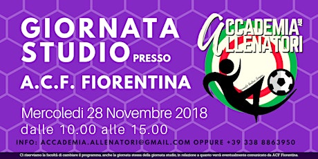 Immagine principale di Giornata studio presso ACF Fiorentina di Mister Stefano Pioli 