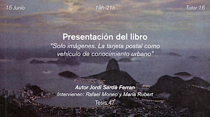Presentación del libro: Solo imágenes, de Jordi Sardà