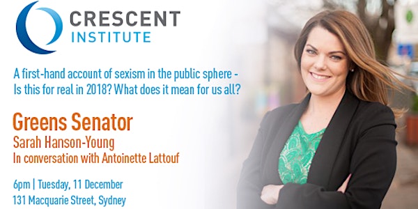 Sarah Hanson-Young at the Crescent Institute