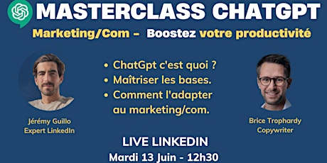 MASTERCLASS ChatGpt / Marketing & Communication