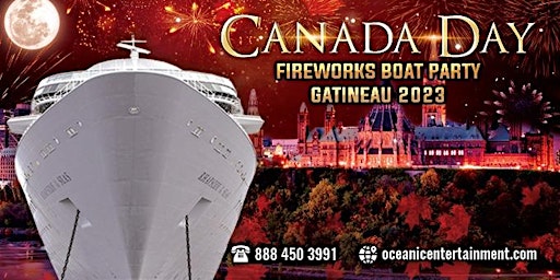 Canada Day Fireworks Boat Party Gatineau 2023
