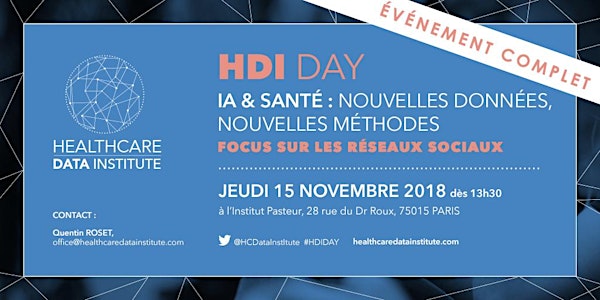 HDI Day : "IA & Santé : nouvelles données, nouvelles méthodes" - Focus sur...