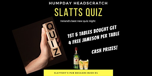 SLATTS QUIZ: Ireland's best new quiz night! primary image