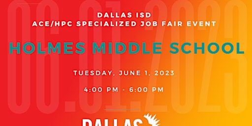 Dallas ISD  In-Person Teacher Job Fair at Conrad High School  primärbild