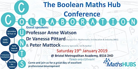 Boolean Maths Hub Annual #CollaborationCounts Conference 2019 primary image