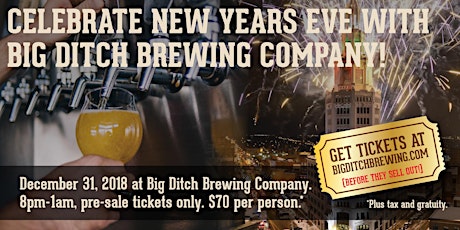 New Year's Eve 2019 at Big Ditch Brewing Company primary image