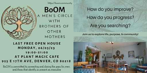 Imagem principal de OPEN HOUSE for BoOM: a Men's Circle with Brothers of Other Mothers